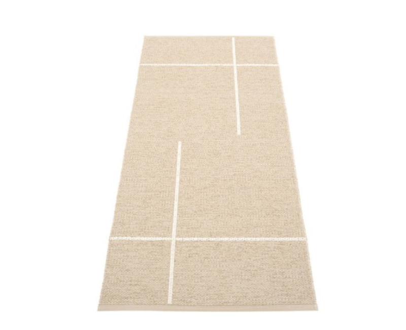 tapis pvc tissé beige ligne blanche réversible tapis pvc tissé beige ligne blanche réversible