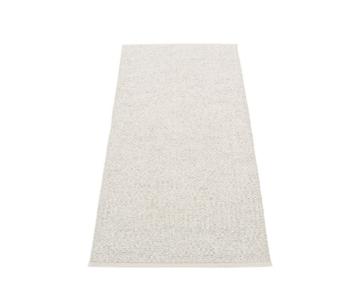 Tapis pvc tissé gris métalissé