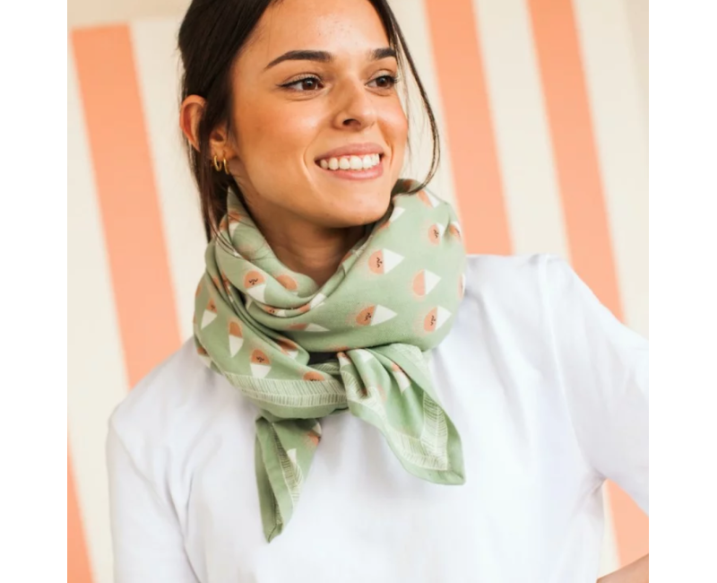 Grand foulard Latika Sorbet - Pistache