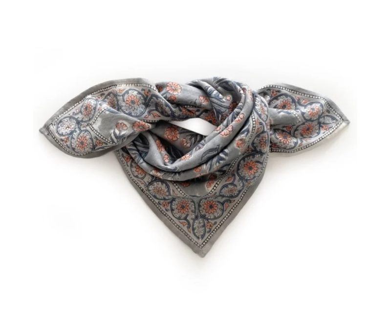 Petit foulard Apaches Manika Bouton d'or - Tempête