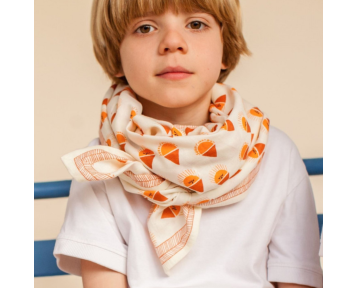 Grand foulard Apaches Latika Sorbet - Abricot