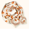 Grand foulard en coton motif Sorbet abricot – Apaches Collections chez Boêtique