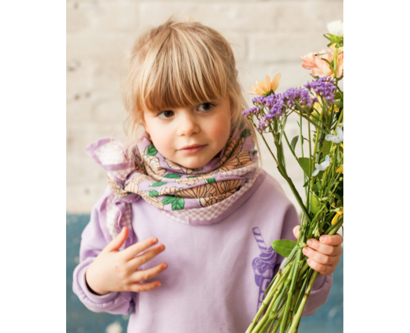 Grand foulard Latika Bloom - Lavande