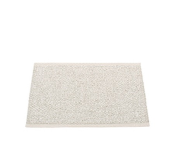 Tapis pvc tissé métallisé gris clair