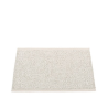 Tapis pvc tissé métallisé gris clair