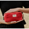 Trousse à maquillage en tissu rouge Carmen – Recitem
