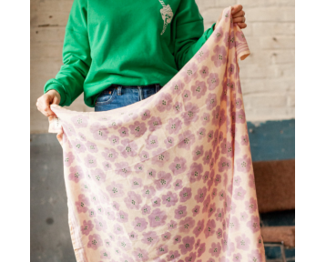 Grand foulard Apaches Latika Flora Bold - Lavande