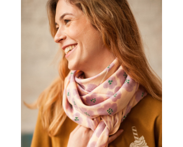 Grand foulard Latika Flora Bold - Lavande