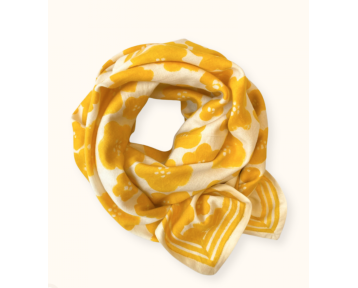 Grand foulard Latika Flora Bold - Citron