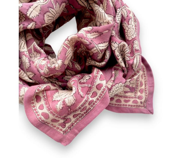 Grand foulard Latika Coeur - Pétale