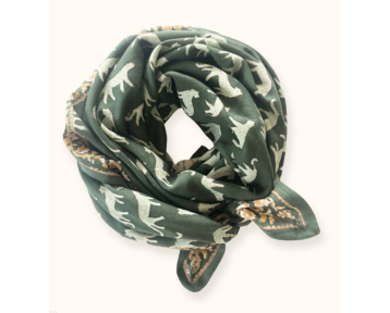 Grand foulard Apaches Latika Bengale - Kaki