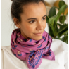 Grand foulard Apaches Latika Florets - Fuschia