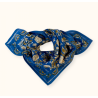 Petit foulard Apaches Manika Soleil -  Bleu Klein