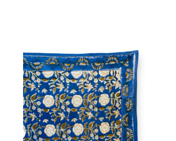 Petit foulard Apaches Manika Soleil -  Bleu Klein