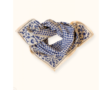 Petit foulard Apaches Manika Mosaic - Navy Blue