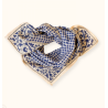 Petit foulard Apaches Manika Mosaic - Navy Blue