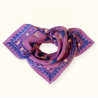 Petit foulard en coton motif floral Florets fuchsia – Apaches Collections chez Boêtique