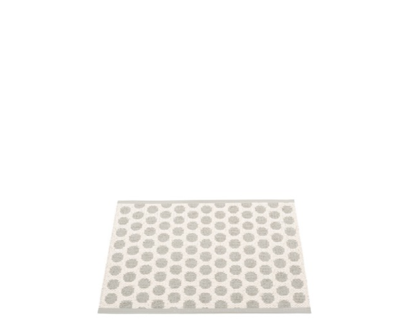 Tapis ruban pvc tissé réversible pois gris et crème Tapis ruban pvc tissé réversible pois gris et crème