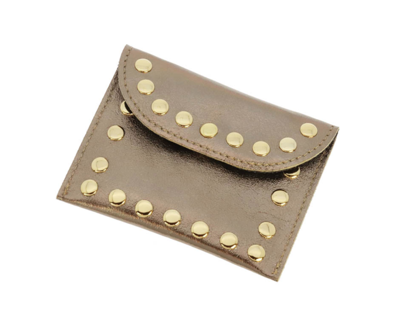 Petite Pochette Cuir Texas - acier