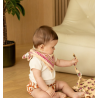 Petit foulard Apaches Manika Florets - Macadamia