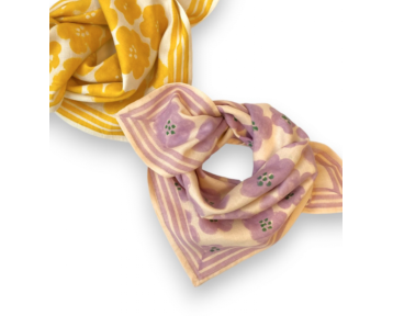 Petit foulard Manika Flora Bold - Lavande