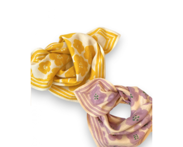 Petit foulard Manika Flora Bold - Citron