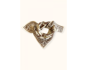 Petit foulard Manika Bengale - Latte