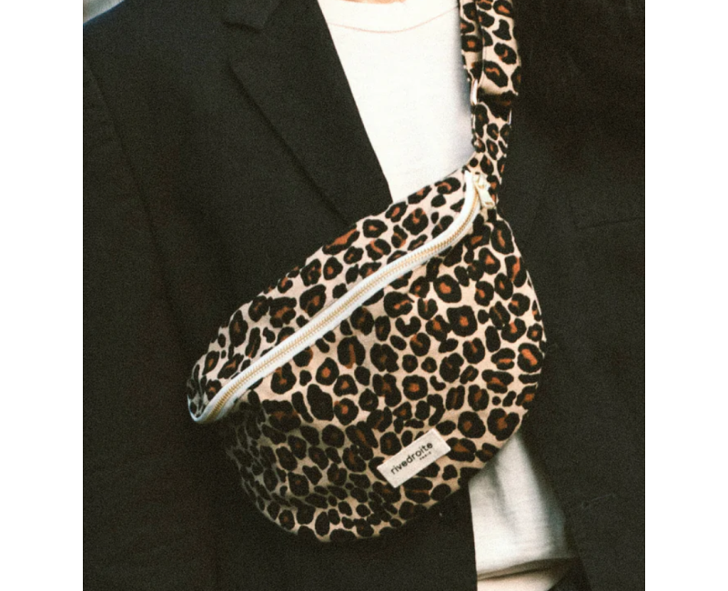 Sac banane Custine Rivedroite - Léopard clair Forever wild