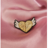 Broche coeur ailes