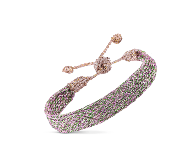 Bracelet Izy 1 - rose gołd lime pink