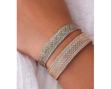 Bracelet Izy 1 - rose gołd lime pink