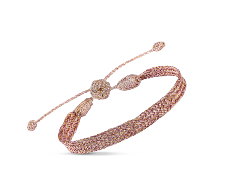 Bracelet Ania 1 - rosegold amber mahogany