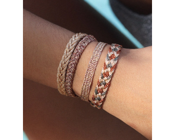 Bracelet Ania 1 - rosegold amber mahogany