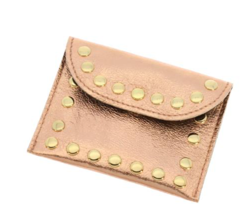 Petite pochette cuir Texas - rose gold