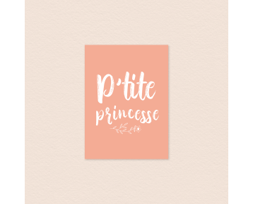 Carte petite princesse
