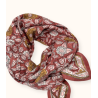 Grand foulard Apaches Latika Coeur - Bois de rose