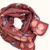 Grand foulard Apaches Latika Cerisier - Rhubarbe