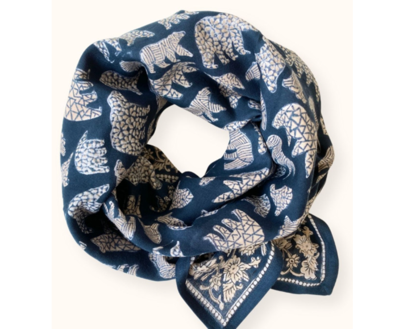 Grand foulard Apaches Latika Ours - Orage