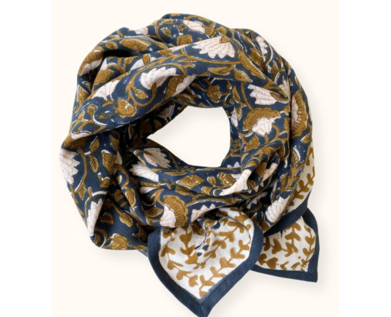 Grand foulard Apaches Latika Éventail - Orage