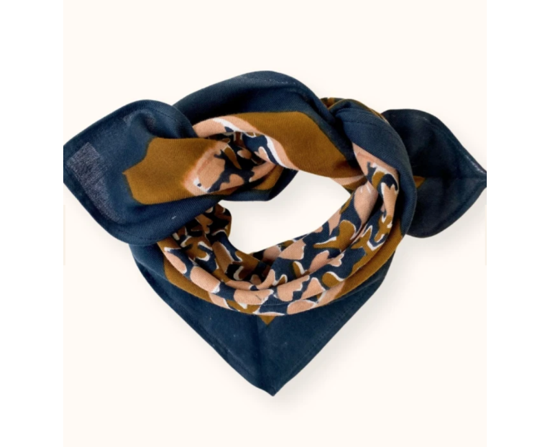 Petit foulard Apaches Malika Tulipe - Orage