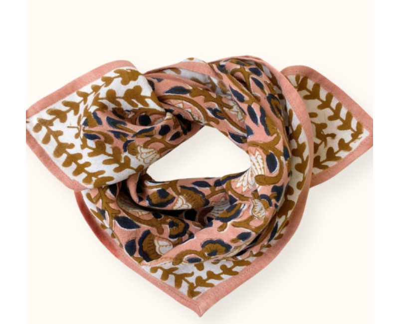 Petit foulard Apaches Manika Éventail - Blush