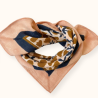 Petit foulard Apaches Manika Tulipe - Macadamia