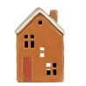 Photophore maison rouille toit beige
