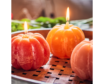 Bougie citrouille - Orange foncé