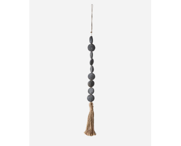 Décoration suspendue Athena noir/nature en papier mâché et jute – Affari of Sweden
