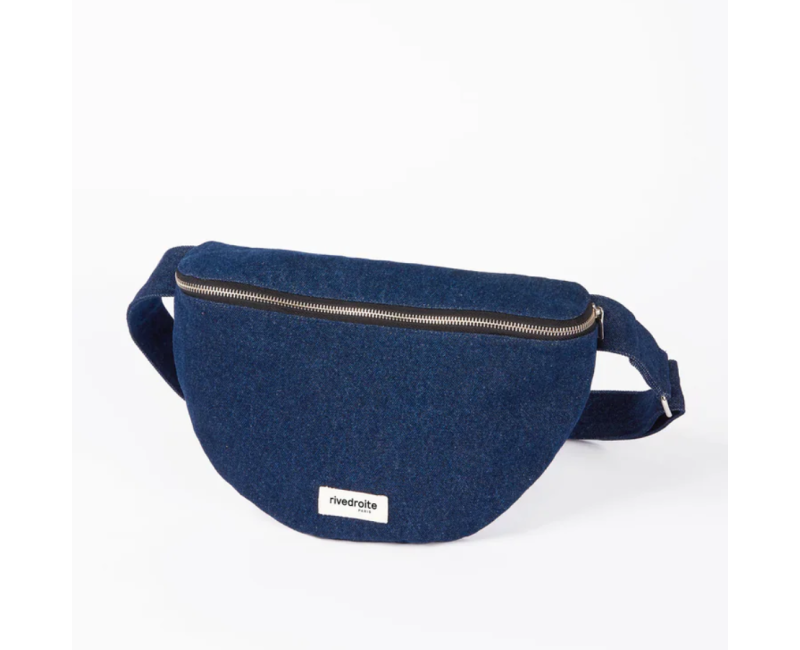 Sac Banane Rivedroite Custine XL - Raw denim