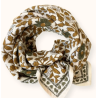 Grand foulard Latika Coeur - Macadamia