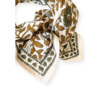 Grand foulard Latika Coeur - Macadamia