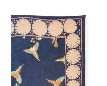 Grand foulard Apaches Latika Cerisier -  Orage