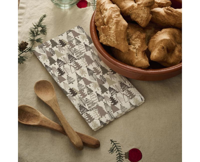 Serviette papiers sapin de Noël marron